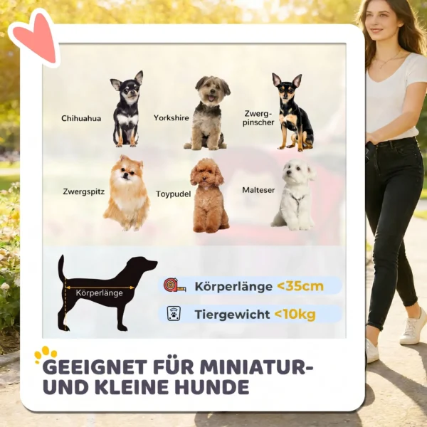 Hundewagen Faltbar Hundebuggy Mit Aufbewahrungskorb Kissen Netzfenster Getränkehalter Für Kleine Hunde Bis 10kg Rot