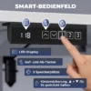 In Hoogte Verstelbare Bureau Met Geheugenfunctie, 2 Kabeldoorvoeren En LED display, Zit sta bureau, Wit