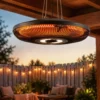 Infrarood Hangende Verwarming 2000W Carbonvezel Plafondverwarming Met LED verlichting Touch & Afstandsbediening 2 Verwarmingsniveaus
