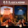 Infrarood Hangende Verwarming 2000W Carbonvezel Plafondverwarming Met LED verlichting Touch & Afstandsbediening 2 Verwarmingsniveaus