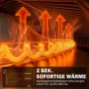 Infrarood Hangende Verwarming 2000W Carbonvezel Plafondverwarming Met LED verlichting Touch & Afstandsbediening 2 Verwarmingsniveaus