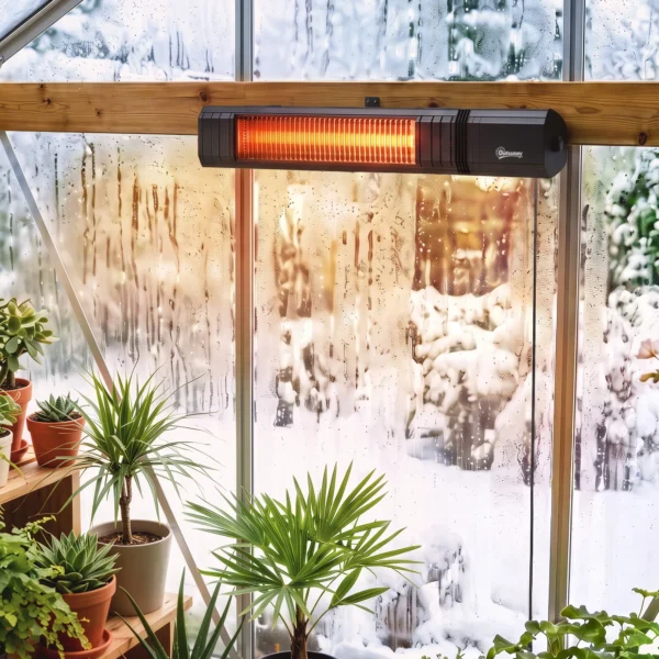 Infrarood Hangende Verwarmingstraler 2000W Carbonvezel Plafondverwarmingstraler Met App Touch & Afstandsbediening 9 Verwarmingsniveaus