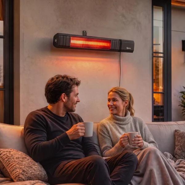 Infrarood Hangende Verwarmingstraler 2000W Carbonvezel Plafondverwarmingstraler Met App Touch & Afstandsbediening 9 Verwarmingsniveaus