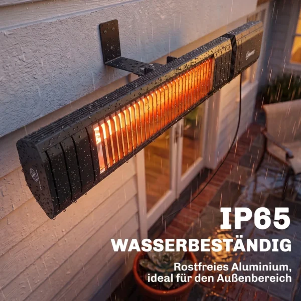 Infrarood Hangende Verwarmingstraler 2000W Carbonvezel Plafondverwarmingstraler Met App Touch & Afstandsbediening 9 Verwarmingsniveaus