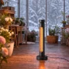 Infrarood Verwarmingstoestel 2000W Carbonvezel Oscillerende Staande Verwarming Met Afstandsbediening 8 Verwarmingsniveaus Beschermhoes