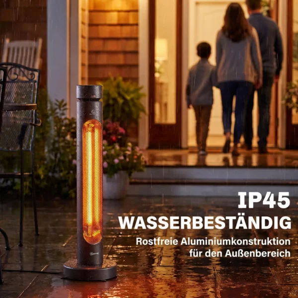 Infrarood Verwarmingstoestel 2000W Carbonvezel Oscillerende Staande Verwarming Met Afstandsbediening 8 Verwarmingsniveaus Beschermhoes