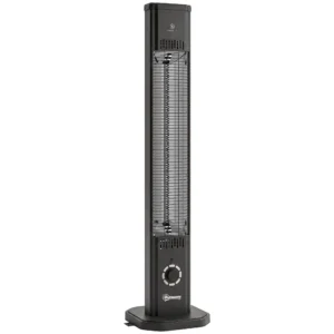 Infrarood Verwarmingstoestel 2000W Koolstofvezel Staande Verwarming Met Afstandsbediening 8 Verwarmingsniveaus Beschermhoes Timer Kantelbeveiliging
