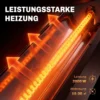 Infrarood Verwarmingstoestel 2000W Koolstofvezel Staande Verwarming Met Afstandsbediening 8 Verwarmingsniveaus Beschermhoes Timer Kantelbeveiliging