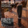 Infrarood Verwarmingstoestel 2000W Koolstofvezel Staande Verwarming Met Afstandsbediening 8 Verwarmingsniveaus Beschermhoes Timer Kantelbeveiliging