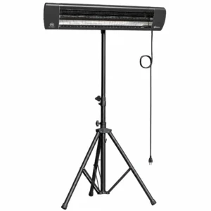 Infrarood Verwarmingstoestel 2500W Terrasverwarmer Met Touch & Afstandsbediening 3 Verwarmingsniveaus Hoogteverstelbare Standvoet