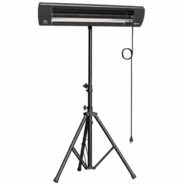 Infrarood Verwarmingstoestel 2500W Terrasverwarmer Met Touch & Afstandsbediening 3 Verwarmingsniveaus Hoogteverstelbare Standvoet