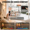 Infrarood Verwarmingstoestel 2500W Terrasverwarmer Met Touch & Afstandsbediening 3 Verwarmingsniveaus Hoogteverstelbare Standvoet