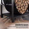 Kaminholzregal 47,5 X 33 X 44cm Erhöhtes Brennholzregal Mit Canvas Tragetasche Bis 50 Kg Indoor Outdoor