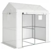 Kas Broeikas Koud Frame, Weerbestendig, Oprolbare Deur, 200 X 200 X 140 Cm, Wit, Donkergroen