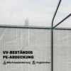 Kas Broeikas Koud Frame, Weerbestendig, Oprolbare Deur, 200 X 200 X 140 Cm, Wit, Donkergroen