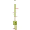 Kattenboom, Hol, Hangmat, Verstelbare Hoogte, Krabboom Met Stoffen Bekleding, Groen
