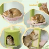 Kattenboom, Hol, Hangmat, Verstelbare Hoogte, Krabboom Met Stoffen Bekleding, Groen