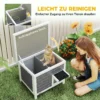 Kattenhuis Weerbestendige Kattenhut Van Hout Met Opklapbaar Dak Aluminium Isolatieplaten Asfaltdak 61x51x53,5 Cm