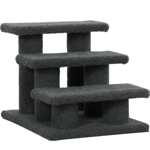 Kattentrap 3 Treden Huisdiertentrap Trap Voor Kat Huisdiertentrap 45 X 35 X 34 Cm Grijs