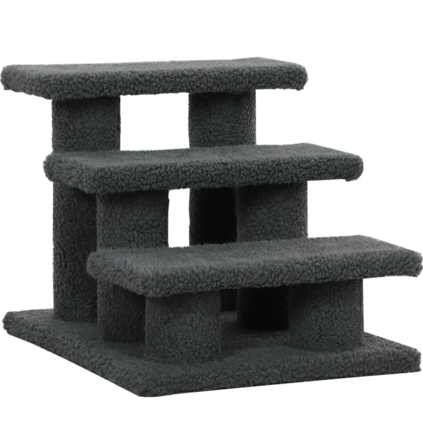 Kattentrap 3 Treden Huisdiertentrap Trap Voor Kat Huisdiertentrap 45 X 35 X 34 Cm Grijs