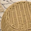 Katzenhaus Katzenkorb Katzenhöhle 2 Etagen Aus Geflochtener Kunstharz Rattanoptik Mit 1 Weichem Kissen Ø 40 X 30 Cm Hellbraun