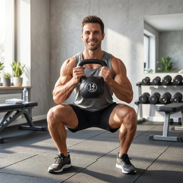 Kettlebell Kugelhantel 14 Kg Gewicht Hantel Mit Sand Befüllt Für Anfänger Schwarz