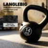 Kettlebell Kugelhantel 14 Kg Gewicht Hantel Mit Sand Befüllt Für Anfänger Schwarz