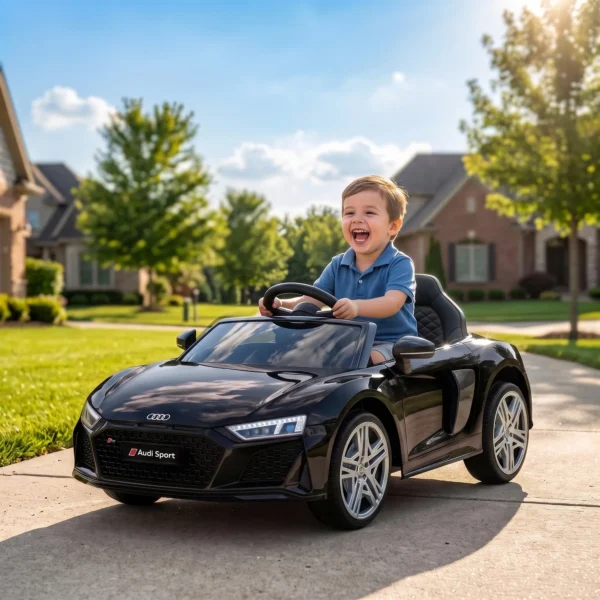 Kinder Elektroauto 12V Kinderauto Mit Fernbedienung Lithium Akku 2 Motor Sanftanlauf Hinterradfederung Schwarz