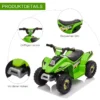 Kinder Quad Elektro 6V Kinderquad Mit Vorwärts , Rückwärtsfunktion Für Kinder 1,5 3 Jahre Bis 20 Kg Grün