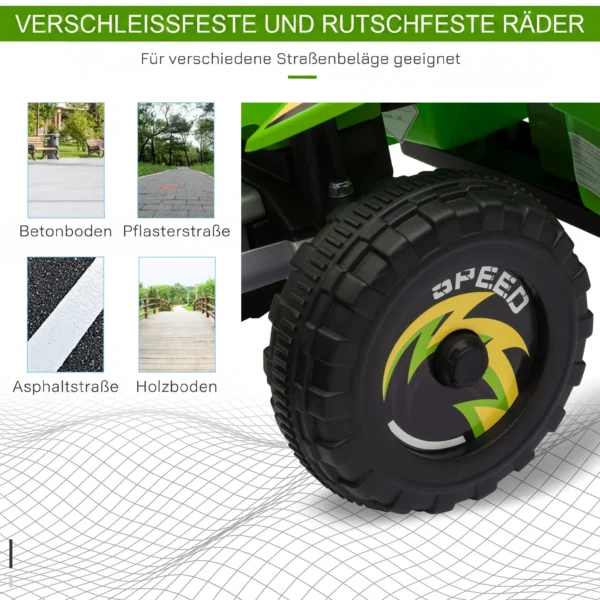 Kinder Quad Elektro 6V Kinderquad Mit Vorwärts , Rückwärtsfunktion Für Kinder 1,5 3 Jahre Bis 20 Kg Grün