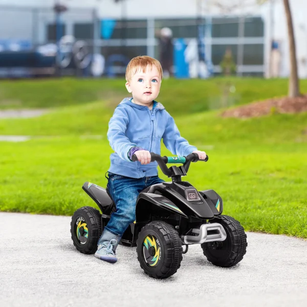 Kinder Quad Elektro 6V Kinderquad Mit Vorwärts , Rückwärtsfunktion Für Kinder 1,5 3 Jahre Bis 20 Kg Schwarz