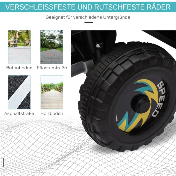 Kinder Quad Elektro 6V Kinderquad Mit Vorwärts , Rückwärtsfunktion Für Kinder 1,5 3 Jahre Bis 20 Kg Schwarz