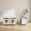 Kinderboekenkast Met 2 Open Vakken 3 Hangende Rekken 60 X 30 X 76 Cm Wit