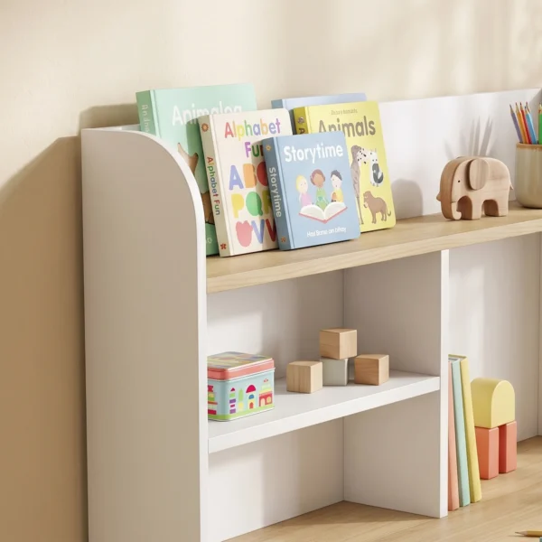 Kinderschrijftafel Kinder Schrijftafel Met Lade Boekenkast Opslagruimte Voor Kinderen 3 8 Jaar, 80 X 50 X 100 Cm Wit