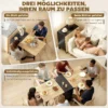 Klaptafel Eettafel Bijzettafel Eiken Metalen Frame Keuken Woonkamer Donkerhoutkleur+Zwart