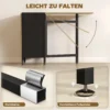 Klaptafel Eettafel Bijzettafel Eiken Metalen Frame Keuken Woonkamer Donkerhoutkleur+Zwart