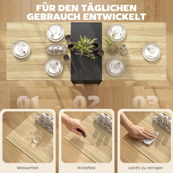 Klaptafel Eettafel Bijzettafel Eiken Metalen Frame Keuken Woonkamer Donkerhoutkleur+Zwart