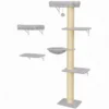 Klimmuur Voor Katten, 3 delig Kattenklimmuur Set, Katten Wandelementen Met Krabpaal, Platformen Hangmat