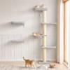 Klimmuur Voor Katten, 3 delig Kattenklimmuur Set, Katten Wandelementen Met Krabpaal, Platformen Hangmat