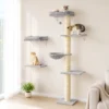 Klimmuur Voor Katten, 3 delig Kattenklimmuur Set, Katten Wandelementen Met Krabpaal, Platformen Hangmat