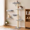 Klimmuur Voor Katten, 3 delig Kattenklimmuur Set, Katten Wandelementen Met Krabpaal, Platformen Hangmat