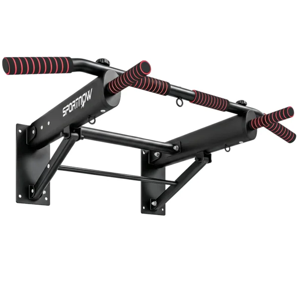 Klimmzugstange Klappbar Klimmzüge Mit Rutschfesten Griffen, Wandmontage Max. 120 Kg, 98 X 65 X 31 Cm Schwarz