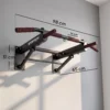 Klimmzugstange Klappbar Klimmzüge Mit Rutschfesten Griffen, Wandmontage Max. 120 Kg, 98 X 65 X 31 Cm Schwarz