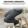 Kniestoel, Ergonomische Zithocker, Gestoffeerde Kruk Voor Gezonde Zithouding, Berkenhout, Belastbaar Tot 120 Kg, Crèmewit