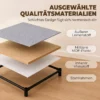 Kommode Mit Stahlrahmen Und 4 Schubladen, 42 X 32 X 80 Cm, Grau/Schwarz