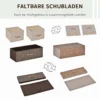 Kommode Schrank Mit 4 Schubladen Aus Leinen Aufbewahrungsschrank Mit Metallrahmen Für Schlafzimmer, Wohnzimmer