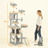Krabpaal 192 Cm Kattentoren Met Hol, Sisalstammen, Groot Platform, Hangmatten Helling Voor 2 3 Katten Onder 5 Kg