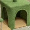 Krabpaal 98 Cm Hoog Met Grot, Kattenbed In Bladvorm, Jute Stammen, 2 Speelballen Voor Katten Onder De 5 Kg