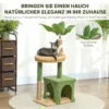 Krabpaal 98 Cm Hoog Met Grot, Kattenbed In Bladvorm, Jute Stammen, 2 Speelballen Voor Katten Onder De 5 Kg
