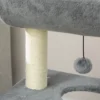 Krabpaal Kattenboom, Incl. Speelgoed En Kattenbed, 60 Cm X 30 Cm X 76 Cm, Lichtgrijs